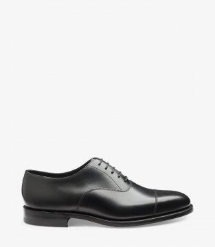Loake Men's Aldwych Black Calf Rubber Sole