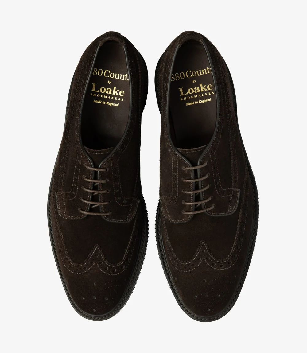 Loake Men's Ripon Dark Brown Suede