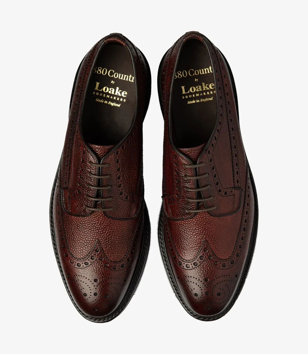Loake Men's Ripon Oxblood Grain