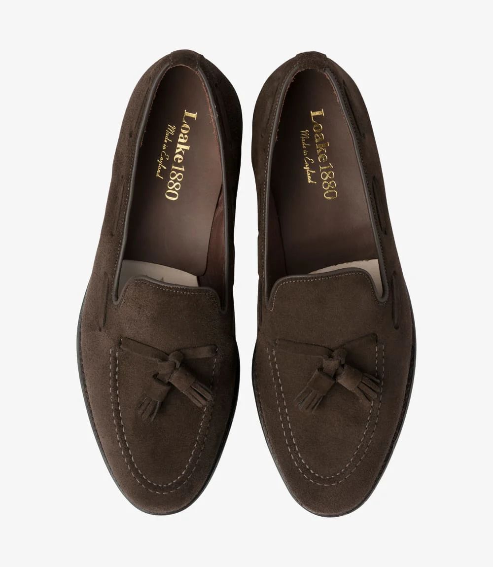 Loake Men's Russell Dark Brown Suede