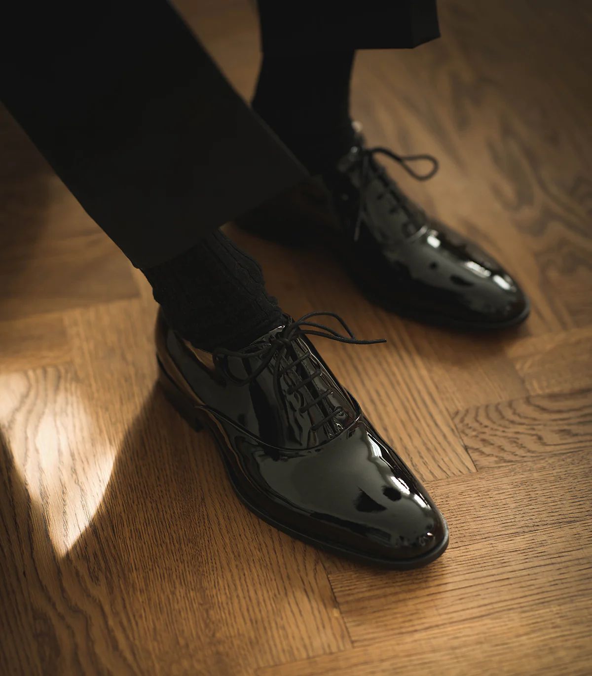 Loake Men's Black Patent Shoe