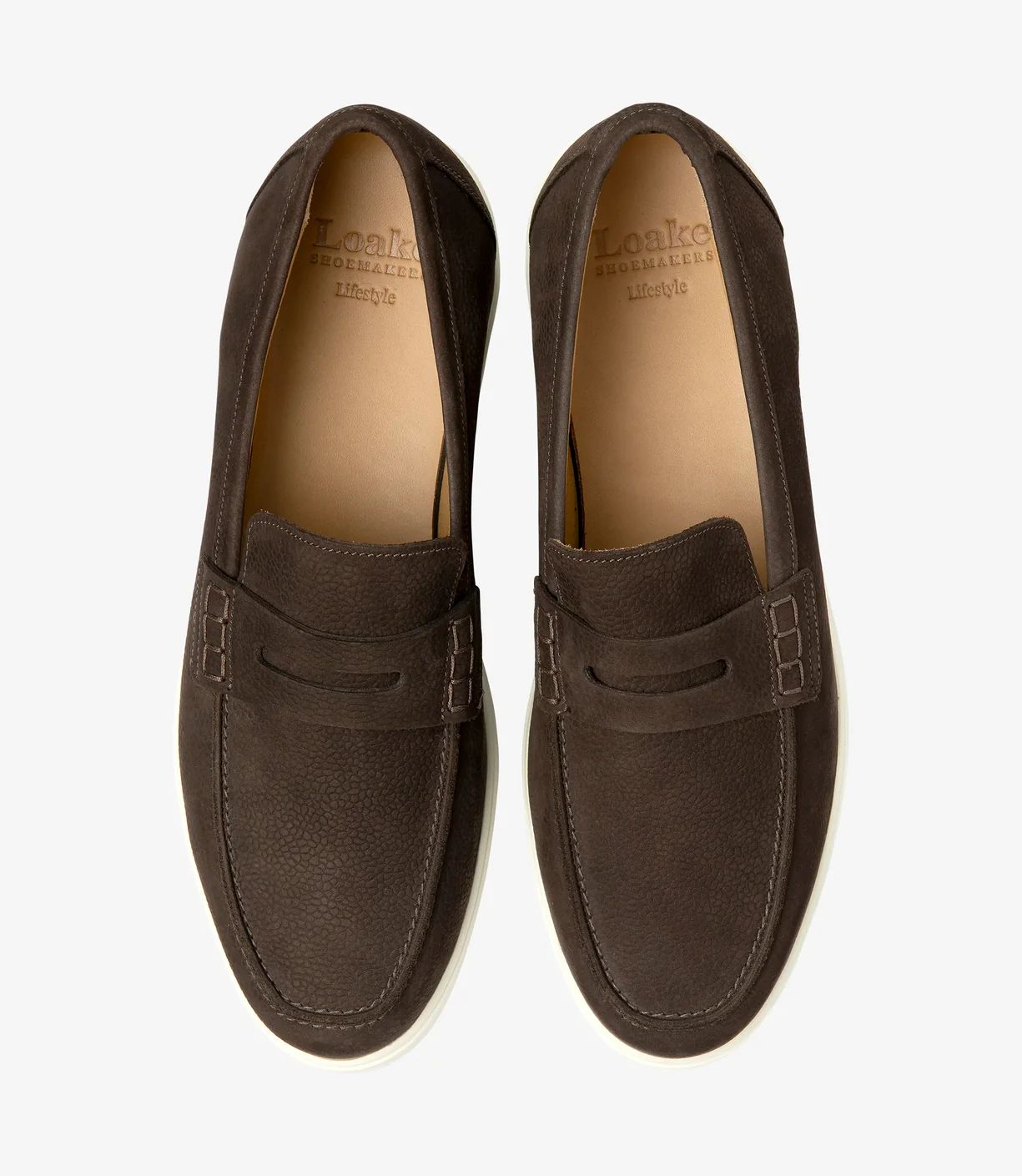 Loake Men's Como Dark Brown Nubuck