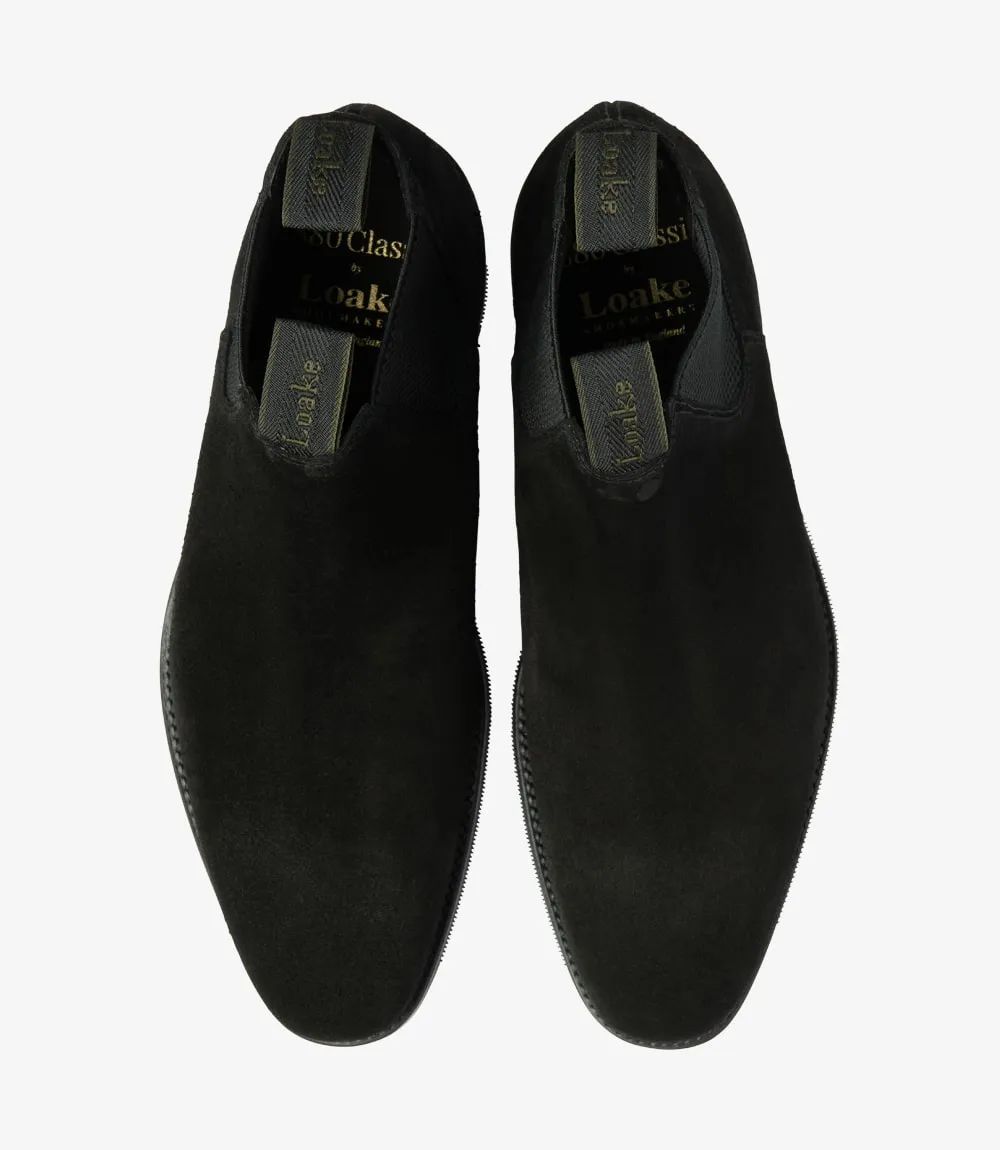 Loake Men's Emsworth Black Suede