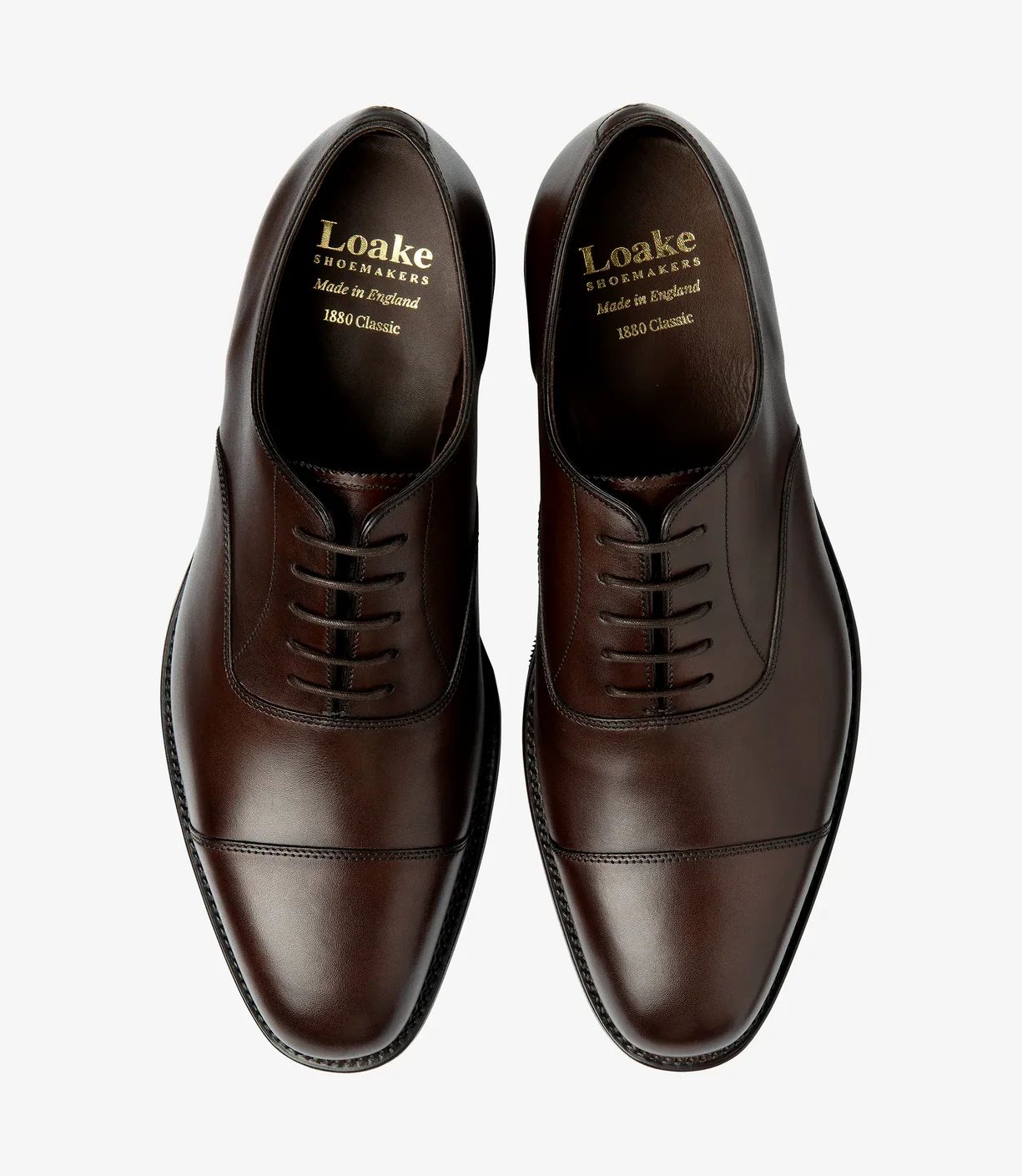 Loake Men's Aldwych Dark Brown Calf Rubber Sole (G-Fit)