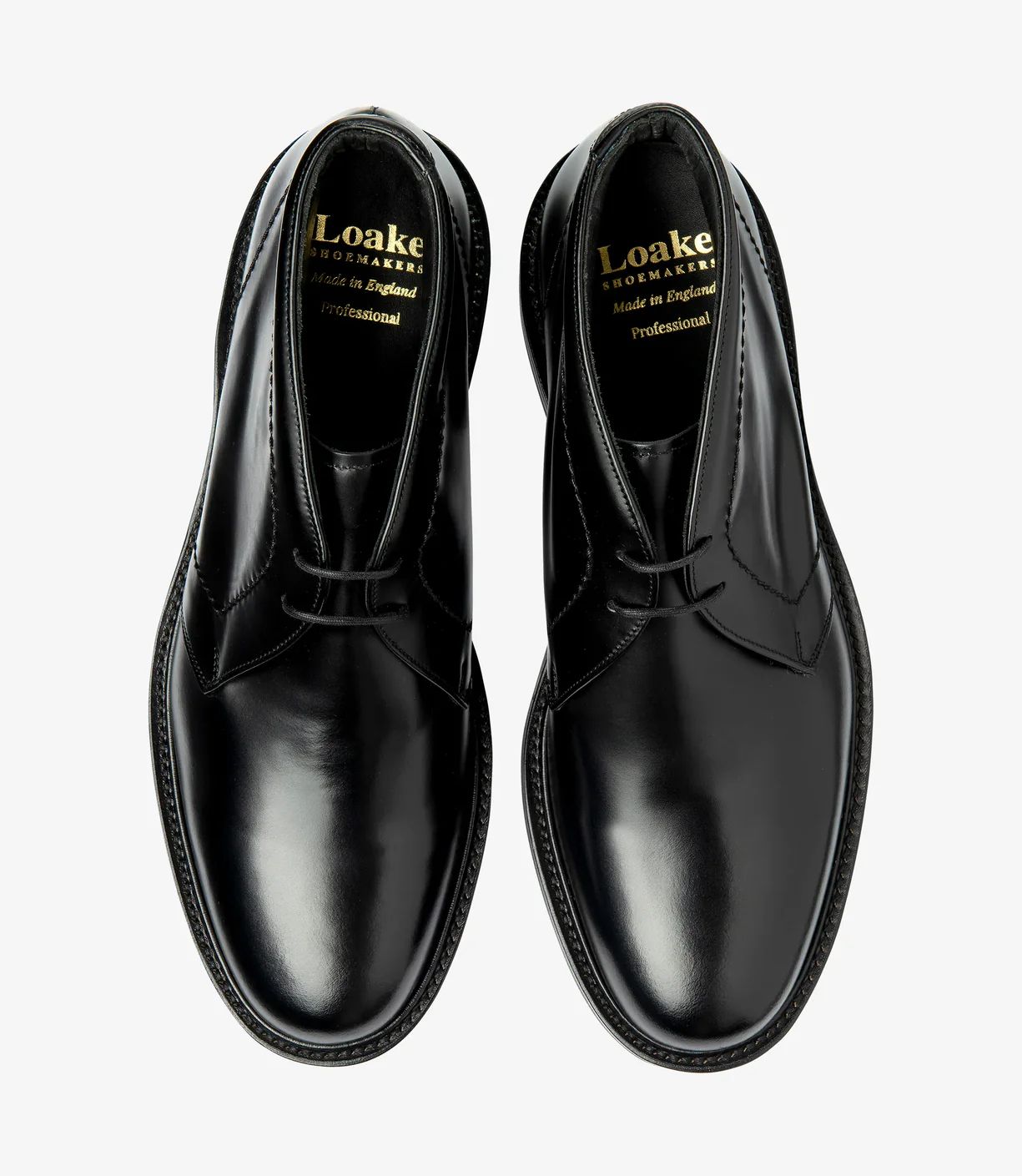 Loake Men's Berkeley Black Polished