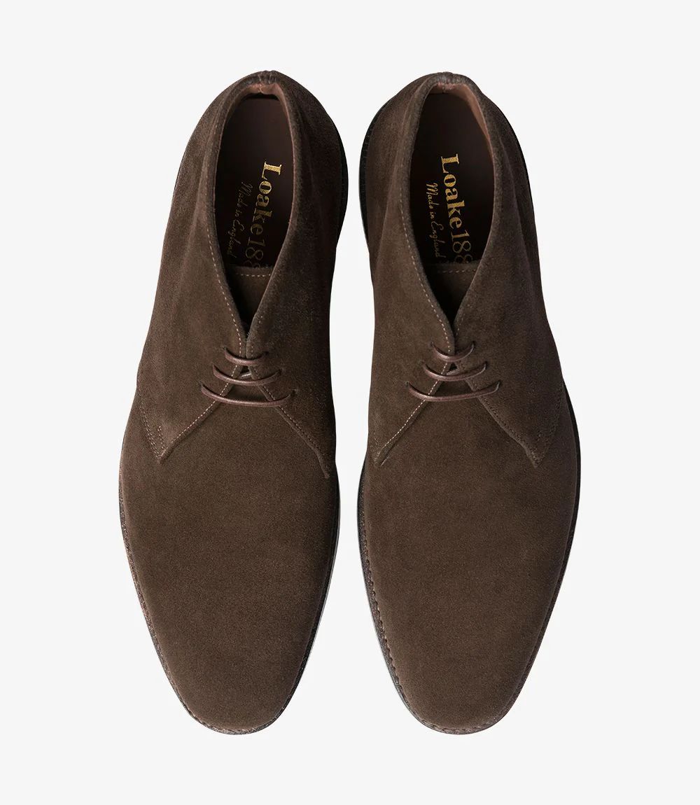 Loake Men's Pimlico Dark Brown Suede