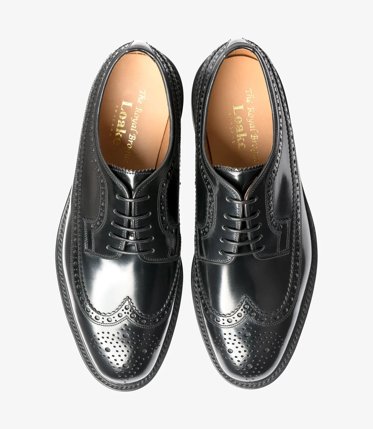 Loake Men's Royal Black Polished
