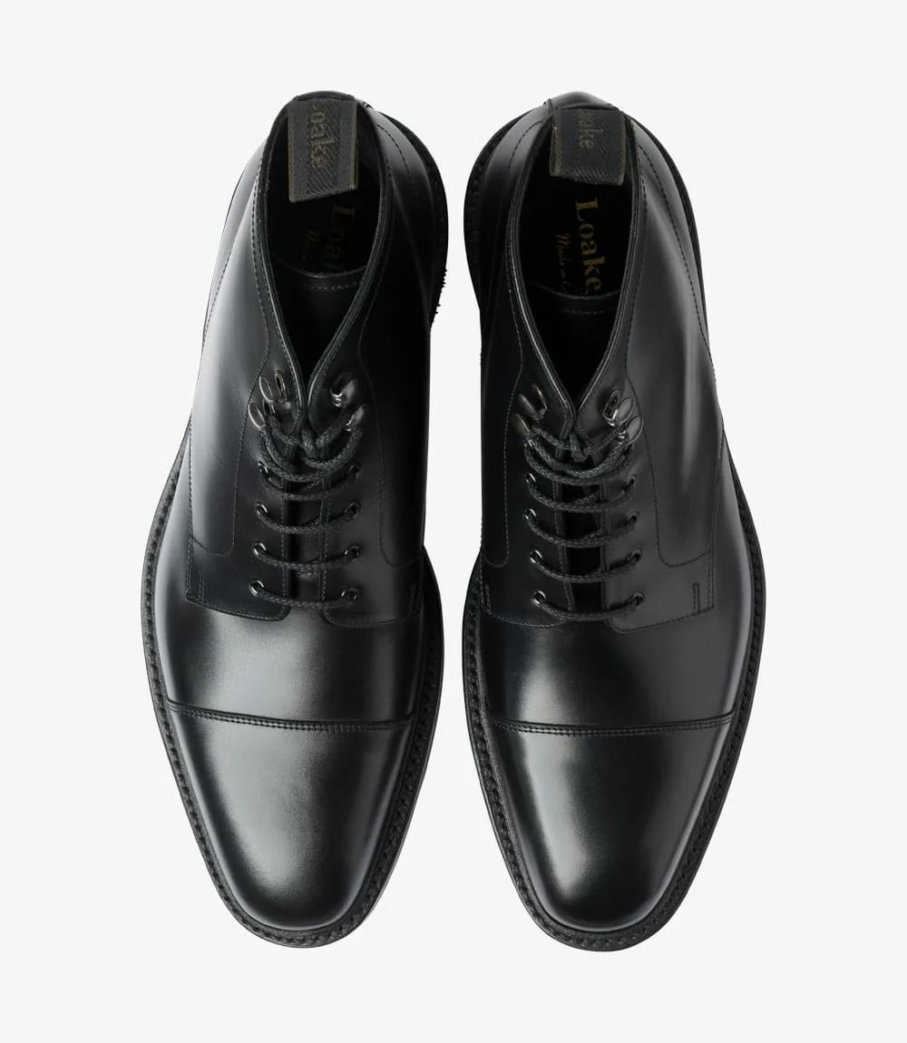 Loake Men's Roehampton Black Calf