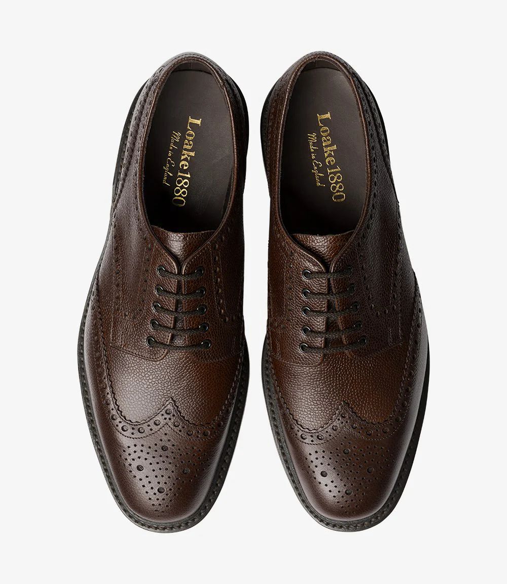 Loake Men's Badminton Dark Brown Grain