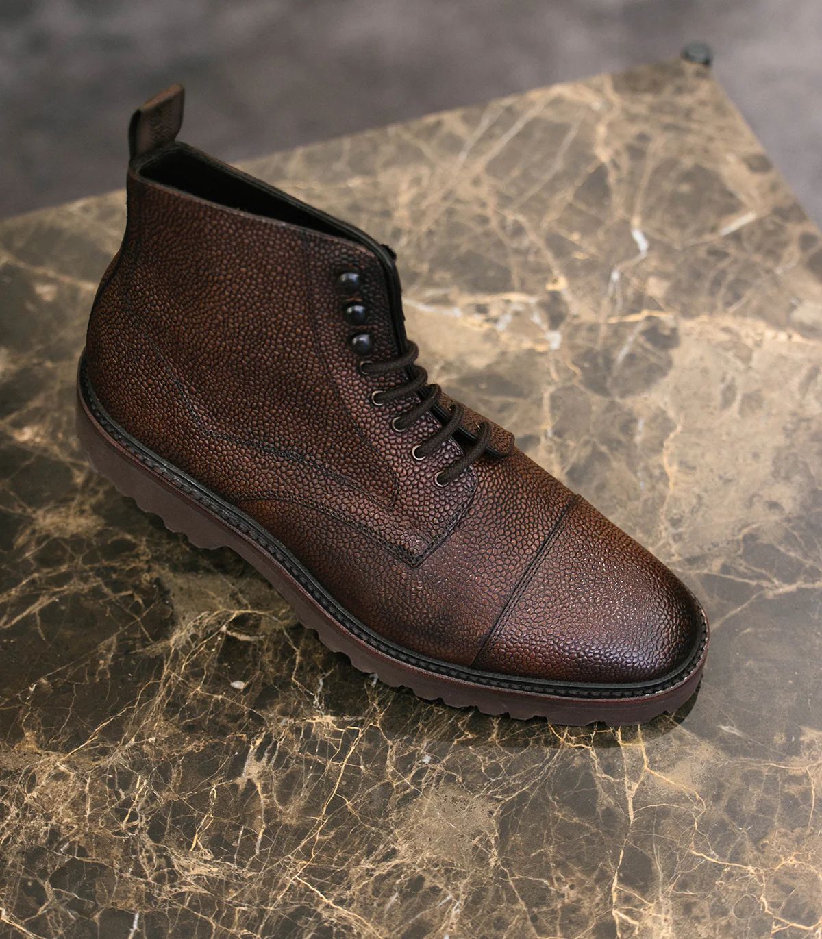 Loake Men's Aquarius Dark Brown Grain